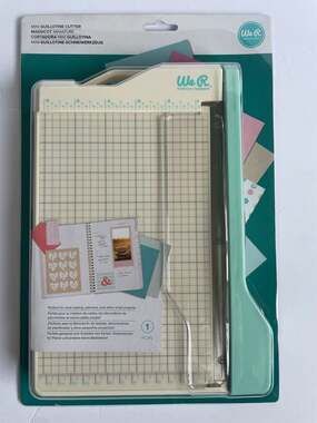 We R Memory Keepers Mini Guillotine Paper Cutter 8.5” Scrapbook Craft Trimmer NI